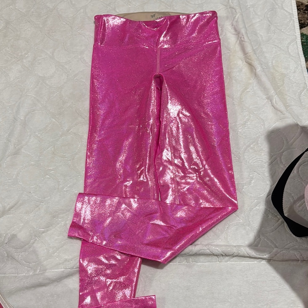 Heroine Sport Pink Glossy Leggings